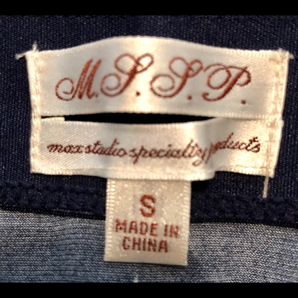 MSSP Long Navy Yellow and White Ladies Skirt Size Small EUC - Picture 5 of 10